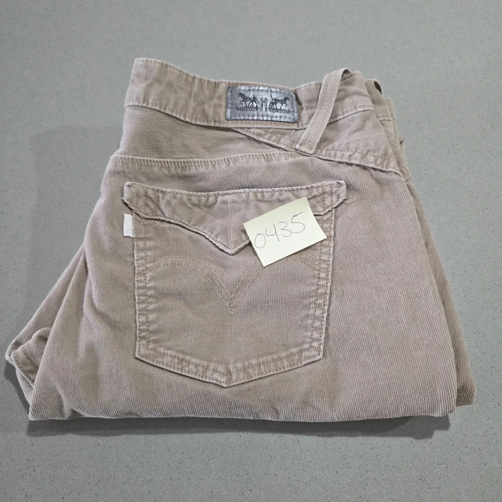 Levis 505 Straight Leg Corduroy Pants‎ Tan Khaki Mens 31x32 5-Pocket Trousers
